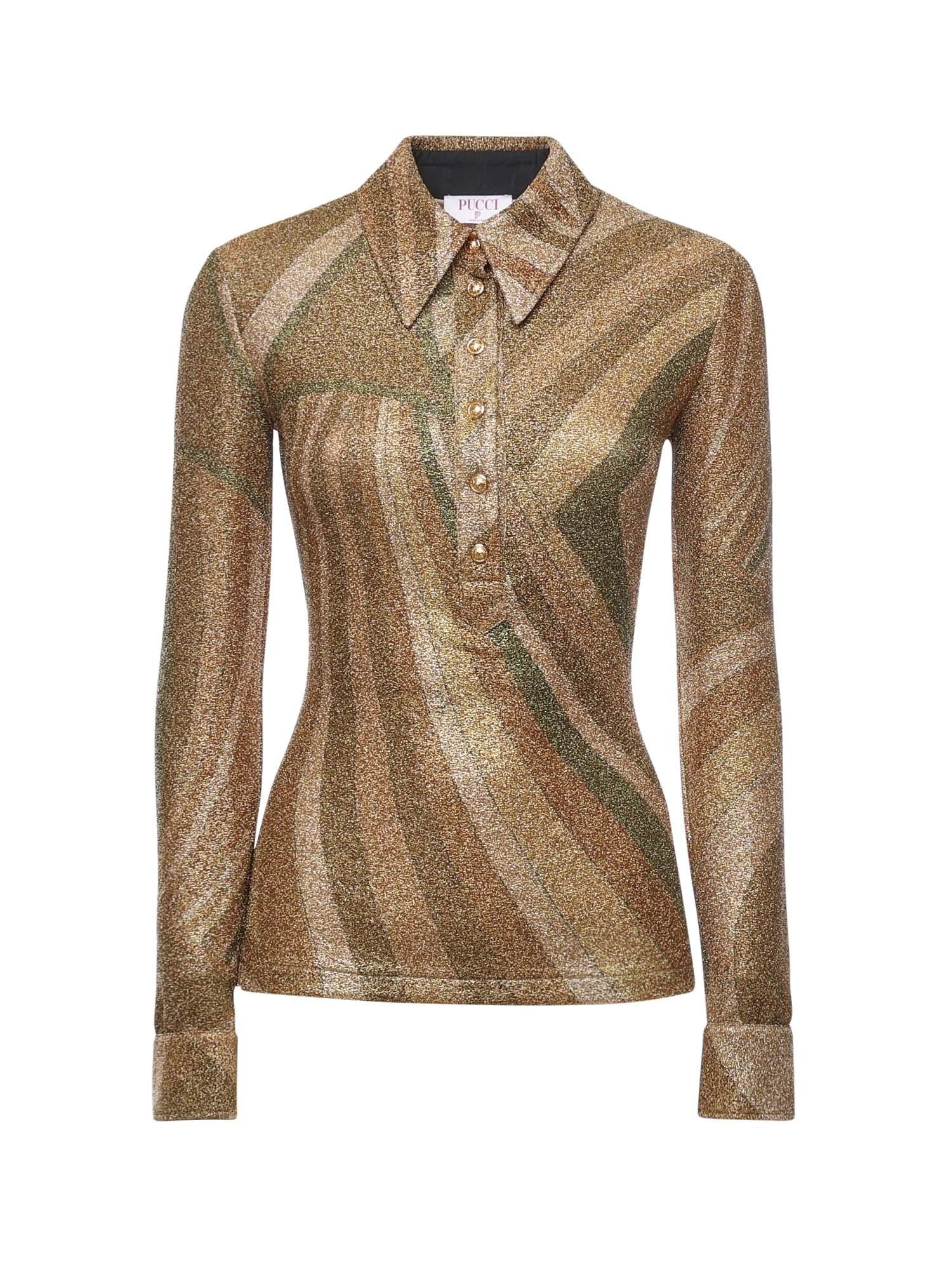 Top in jersey lamé con stampa Iride 5UJM20 5U867993 PUCCI 