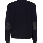 Maglia in cashmere con toppe in pelle intrecciata 772376 V2MM04121 BOTTEGA VENETA 