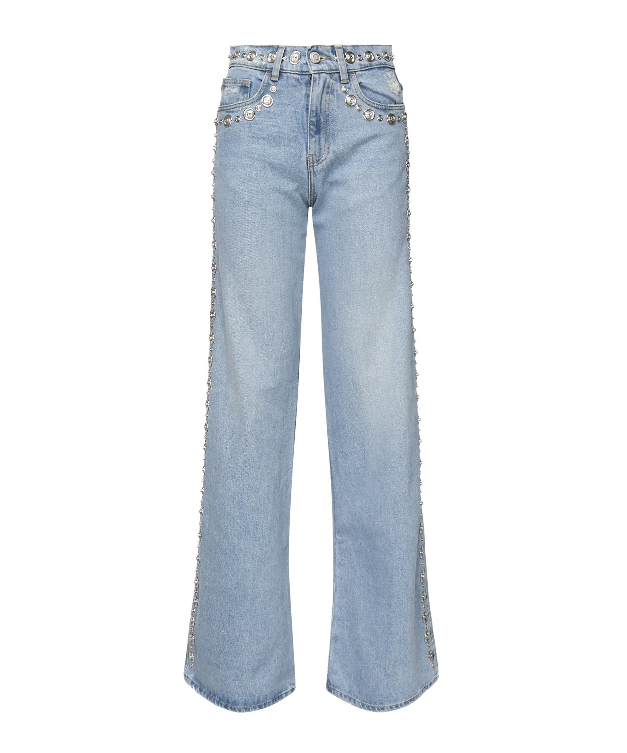Jeans in denim di cotone con borchie COPP95STF2008 BLU COPERNI 