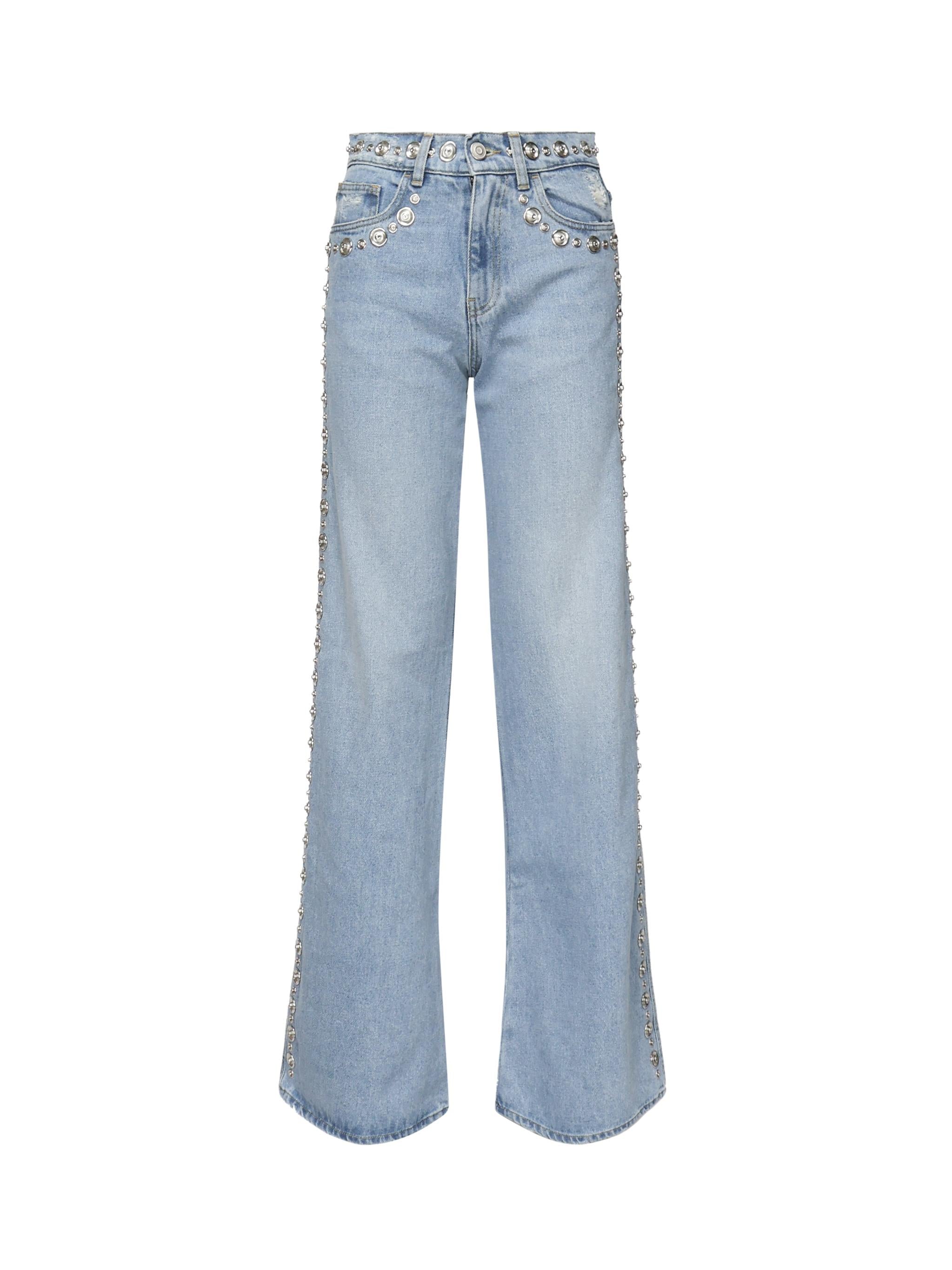 Jeans in denim di cotone con borchie COPP95STF2008 BLU COPERNI 
