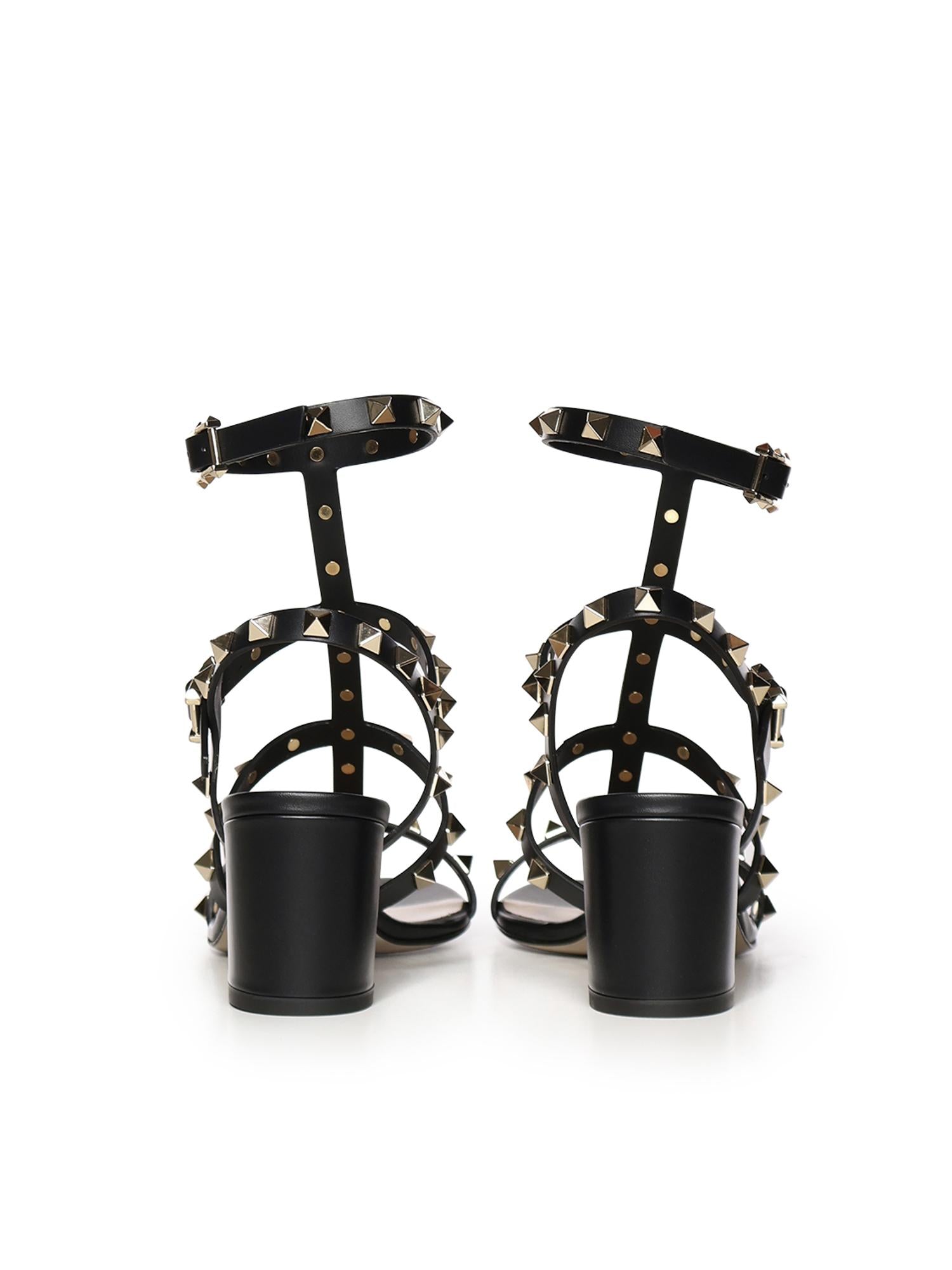 Sandalo Rockstud con cinturini in pelle 7W2S0491 VBP0NO VALENTINO GARAVANI 