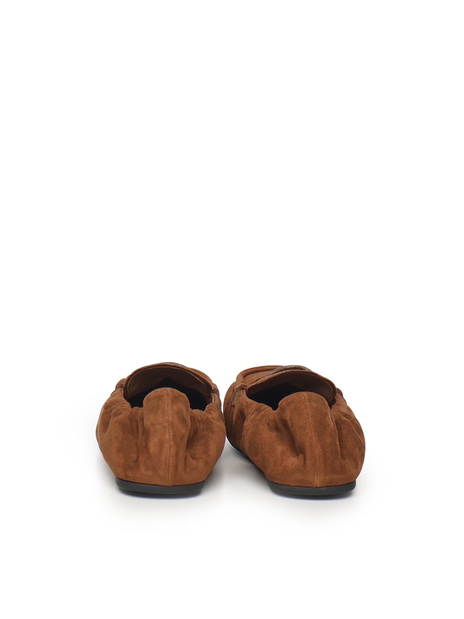 Mocassini Ruches in pelle scamosciata 5D341E 008F0316 MIU MIU 