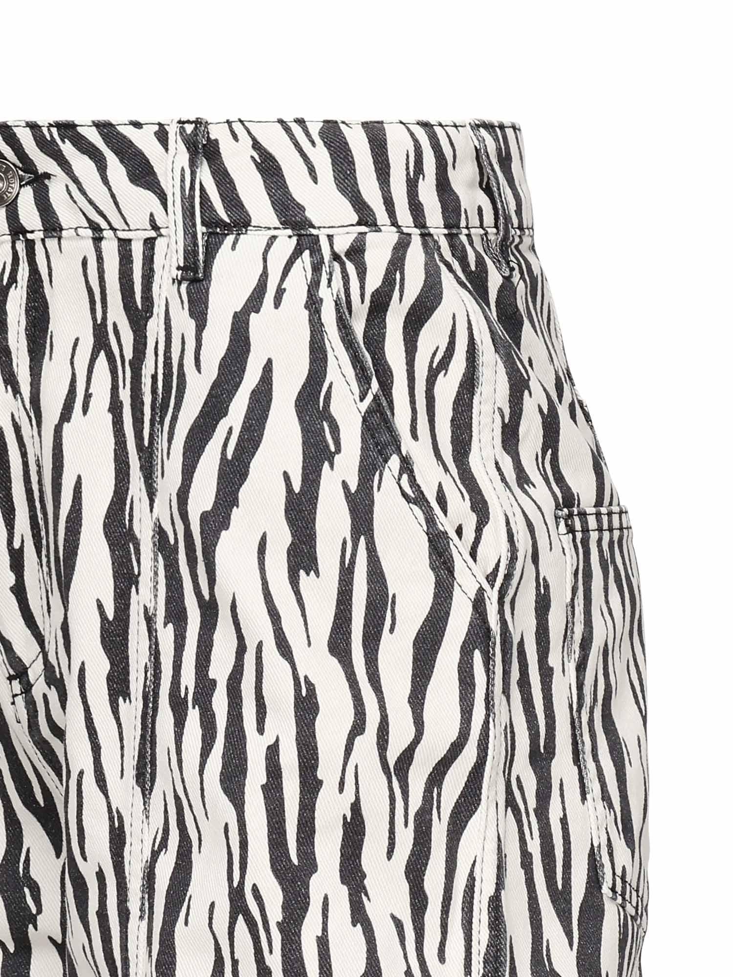 Pantaloini cargo in twill stampato 114339 858 ROTATE 