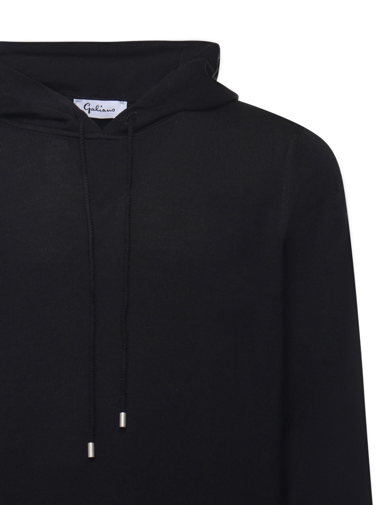 Felpa con cappuccio in lana vergine 57122 14801099 GALIANO 