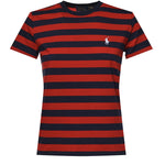 T-shirt in cotone a righe con logo 211B17779 001 POLO RALPH LAUREN 