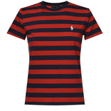 T-shirt in cotone a righe con logo 211B17779 001 POLO RALPH LAUREN 