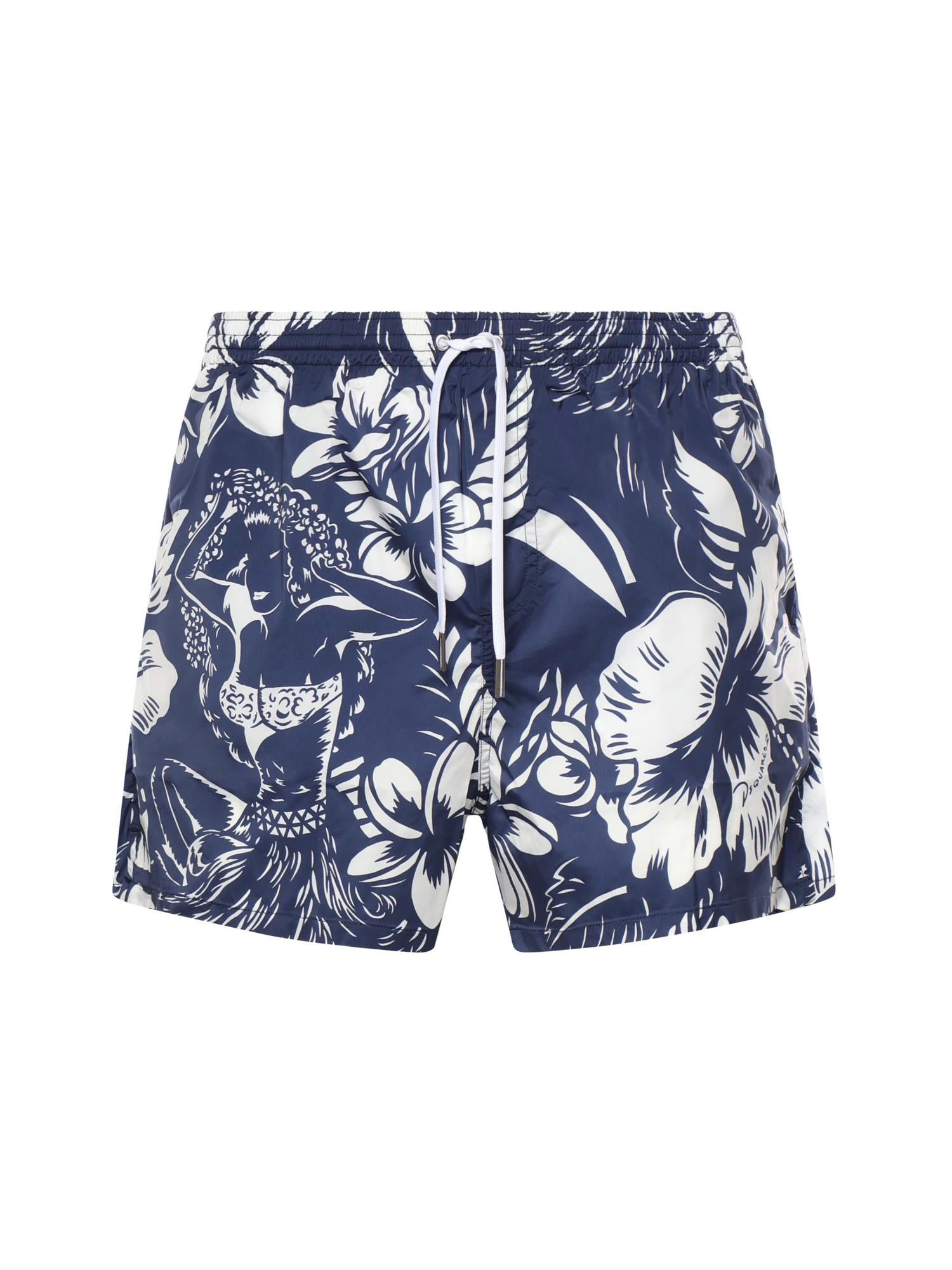 Boxer mare midi Dancing Flowers D7B626920 455 DSQUARED2 