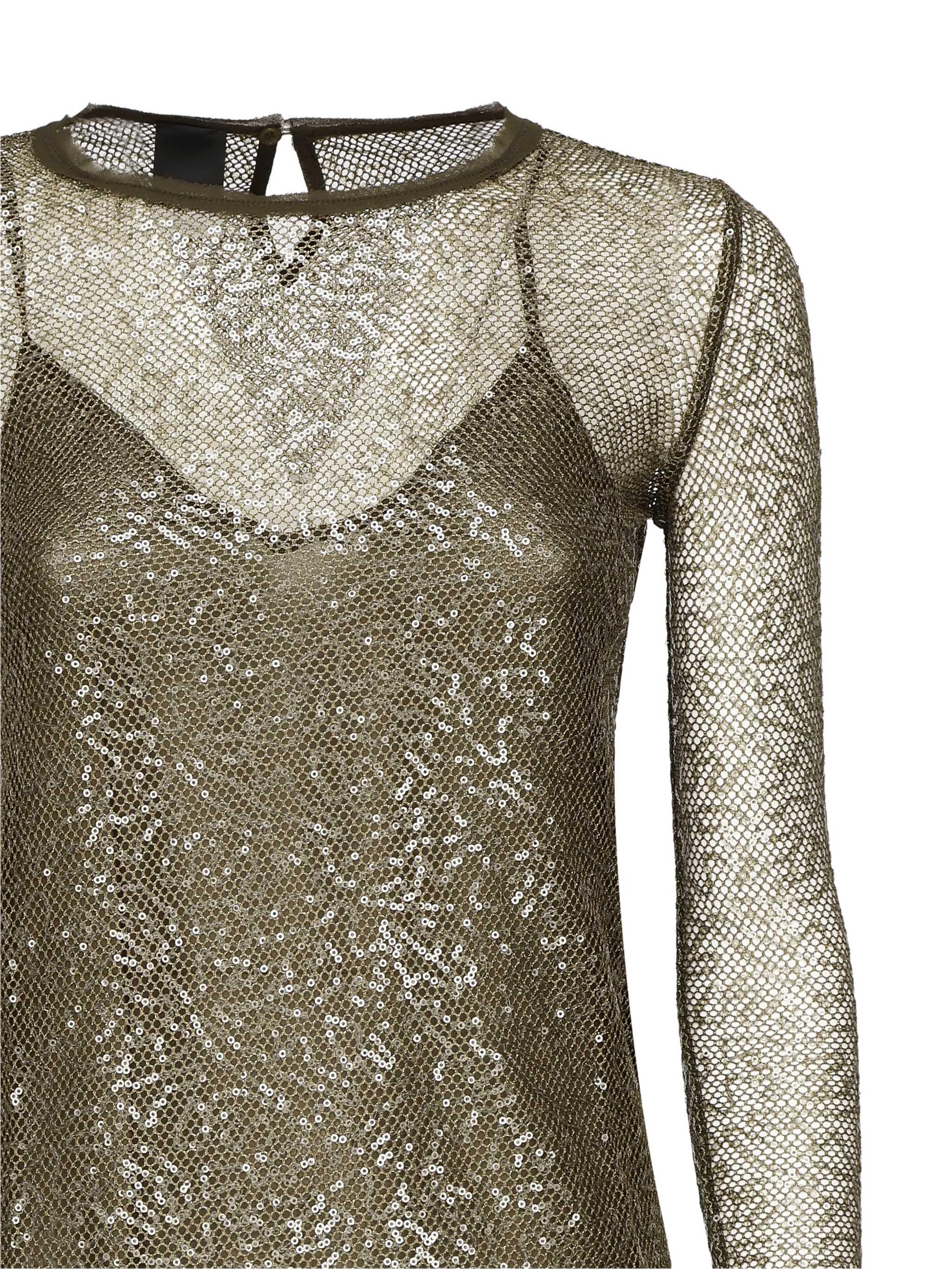 Abito midi rete paillettes 104709 A2EXX26 PINKO 