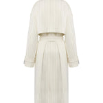 Trenchcoat in fresco di lana gessato DJ856 ES0080D001 DONDUP 