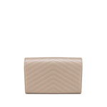Pochette con catena Cassandre in pelle grain de poudre 377828 BOW012721 SAINT LAURENT 