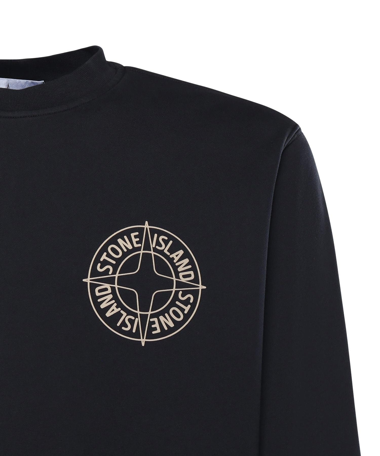Felpa in cotone con stampa 'Outline Compass' L1S156100001 S0283V0020 STONE ISLAND 