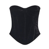 Top bustier in velluto 115256 100 ROTATE 