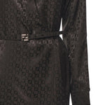 Abito chemisier in seta FF jacquard FDD443 AUQGF1T6H FENDI 