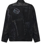 Giacca in denim di cotone washed crayon allover 857181 TTWA81037 BALENCIAGA 