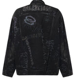 Giacca in denim di cotone washed crayon allover 857181 TTWA81037 BALENCIAGA 
