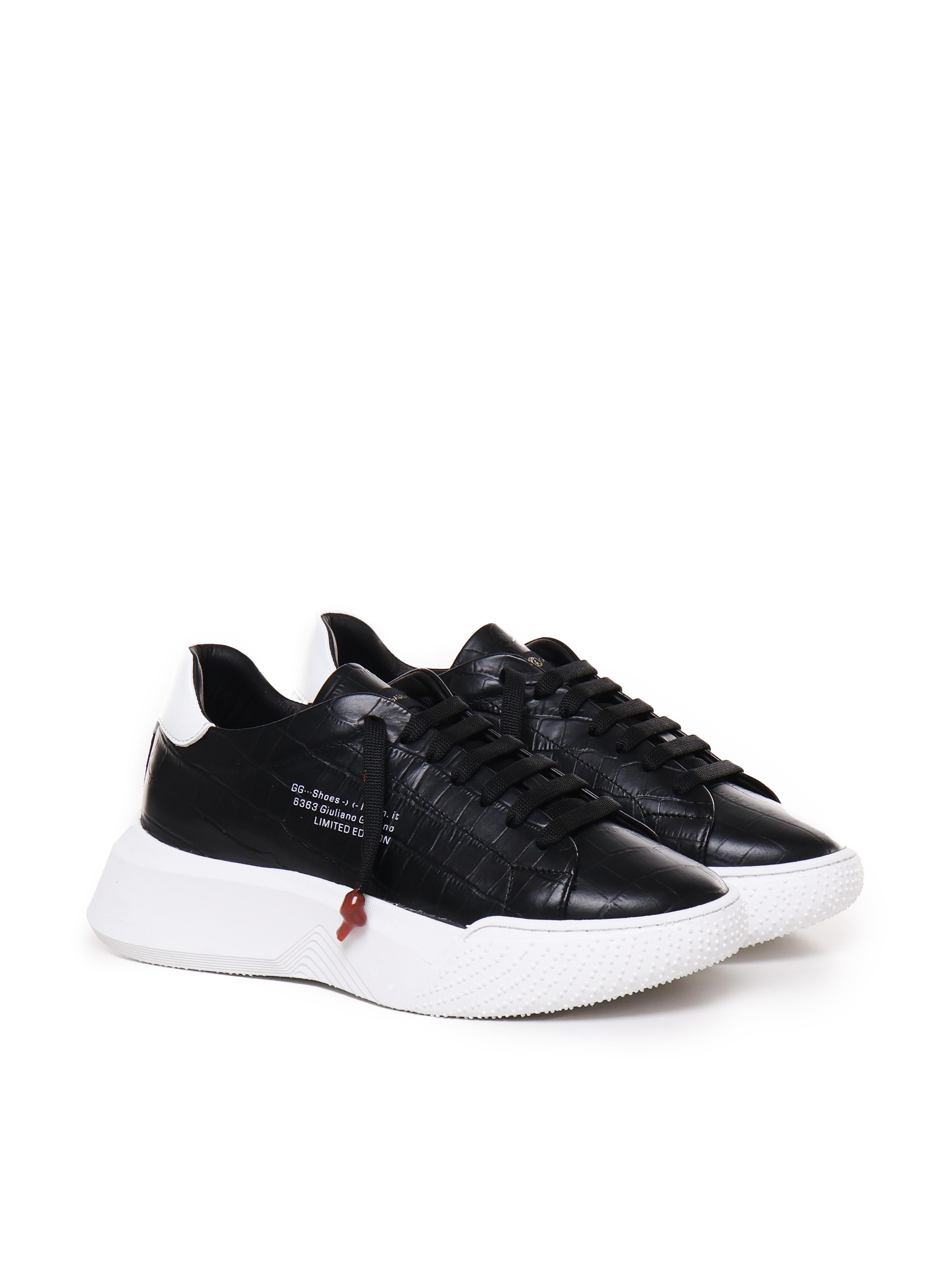 SNEAKERS NEMESIS IN PELLE STAMPA COCCODRILLO AI 2020 NEMESIS2 CROCKBLACK GIULIANO GALIANO 