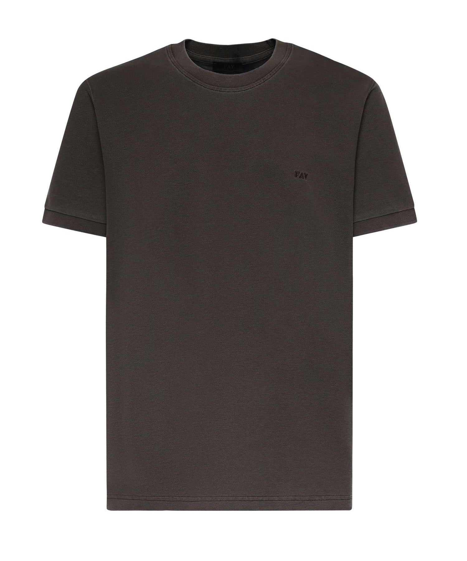 T-shirt in piquet di cotone NPMB352136TZEF S602 FAY 