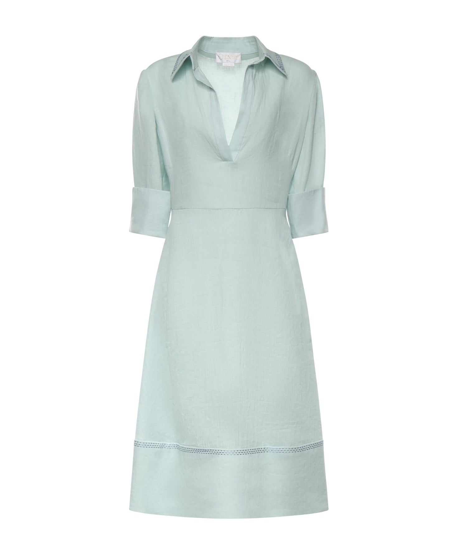 Abito midi in lino 80AAO42E N0750189 GENNY 