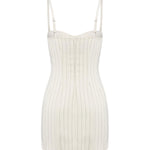 Miniabito bustier in fresco di lana gessato DA571 ES0080D001 DONDUP 