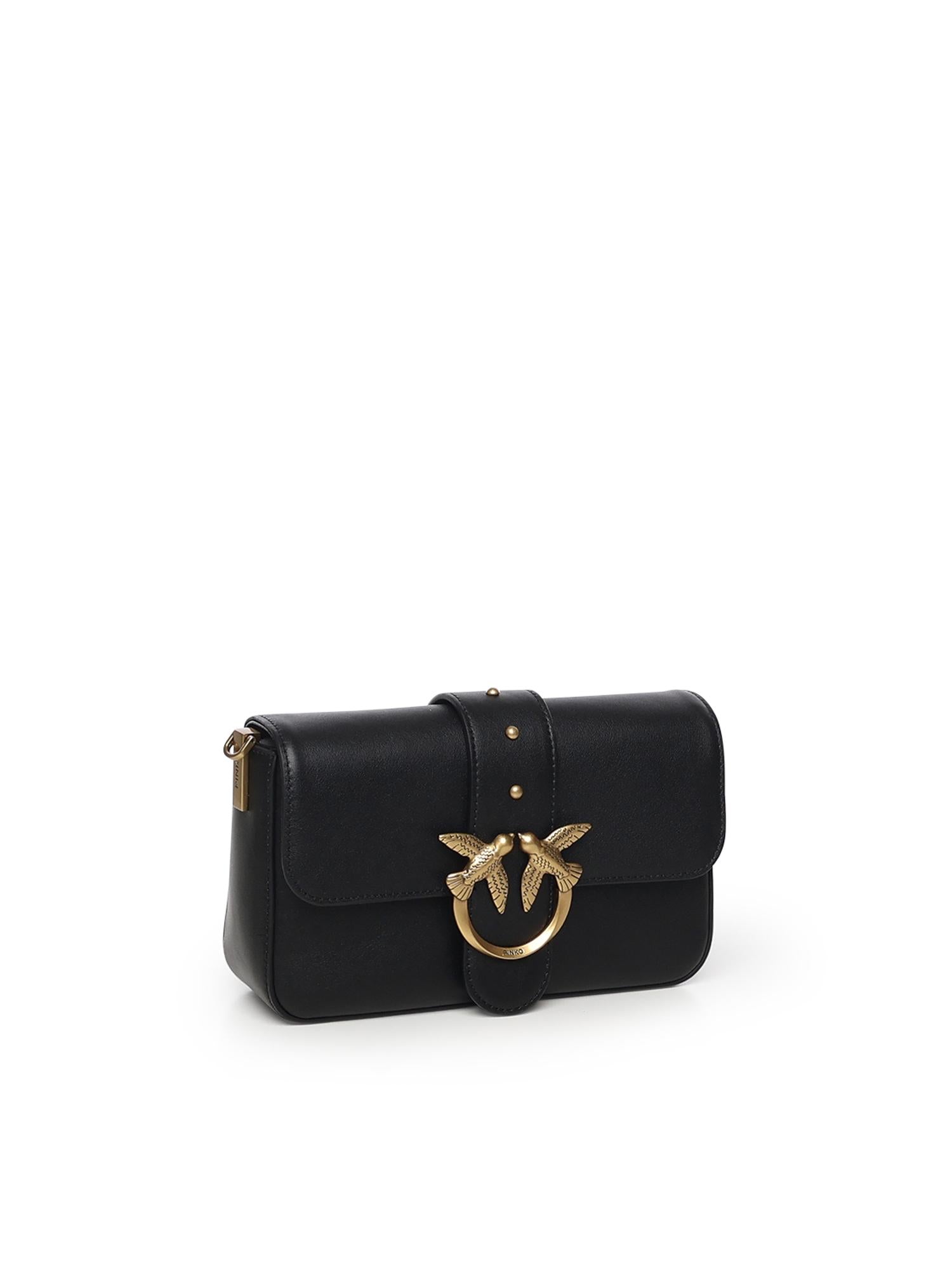 Borsa a spalla piccola Mini Love Bag Slouchy in pelle 105824 A0QOZ99Q PINKO 