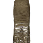 Gonna lunga effetto crochet fantasia 104732 A2FFX26 PINKO 