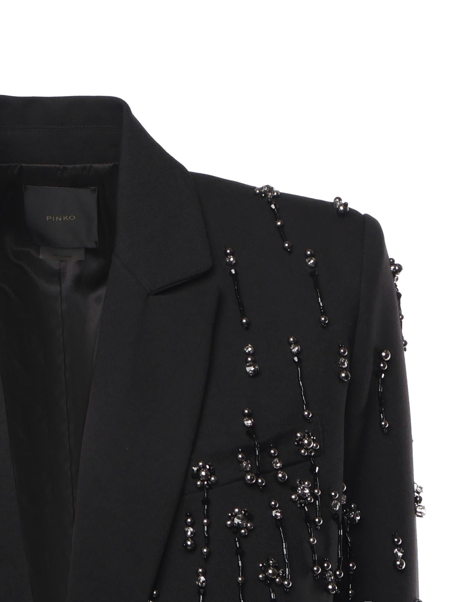 Blazer con cristalli e perle 105411 A2PNZ99 PINKO 