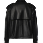 Trench Leadenham cropped in pelle 8129840 A1189 BURBERRY 