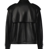 Trench Leadenham cropped in pelle 8129840 A1189 BURBERRY 