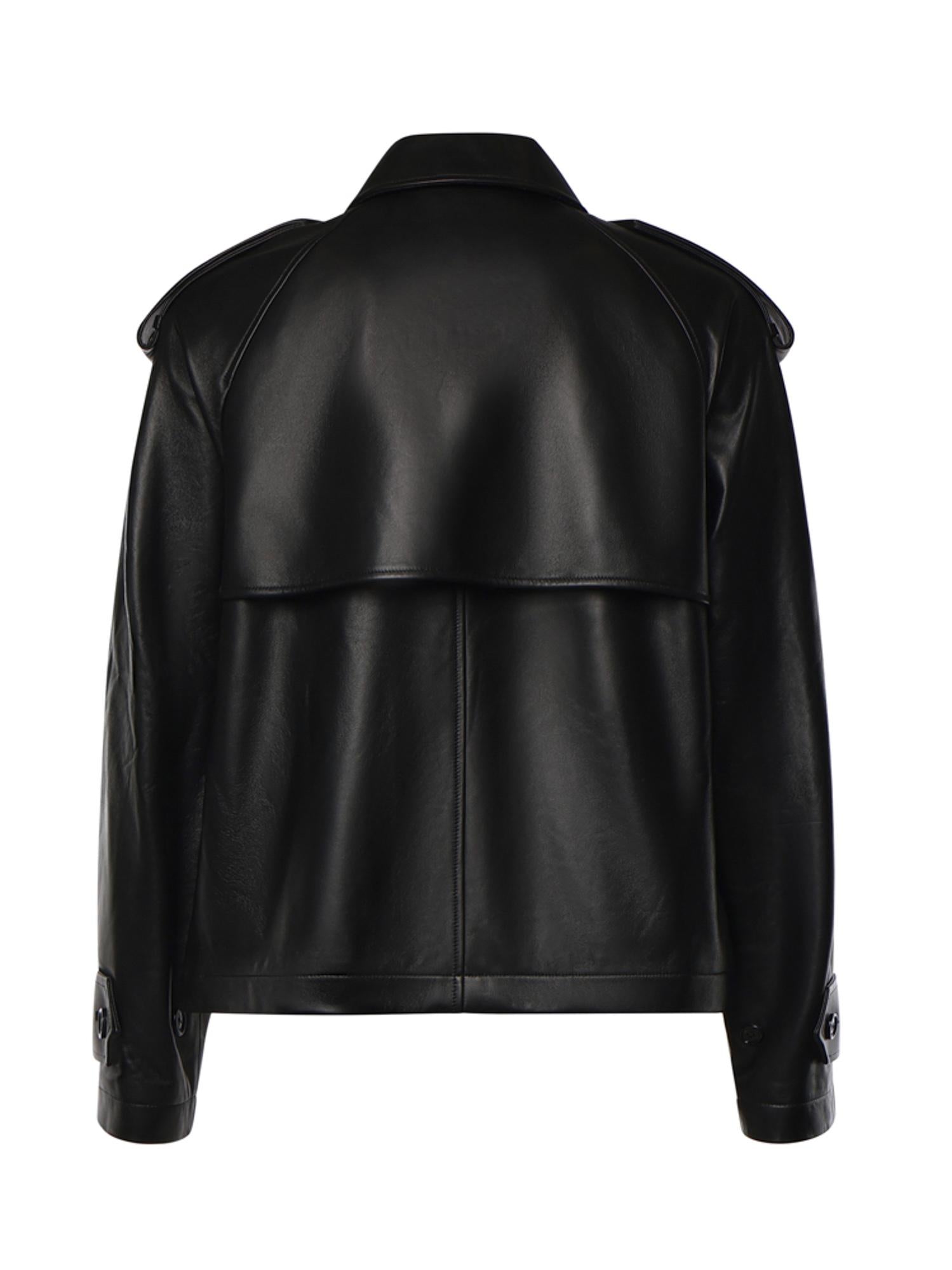 Trench Leadenham cropped in pelle 8129840 A1189 BURBERRY 