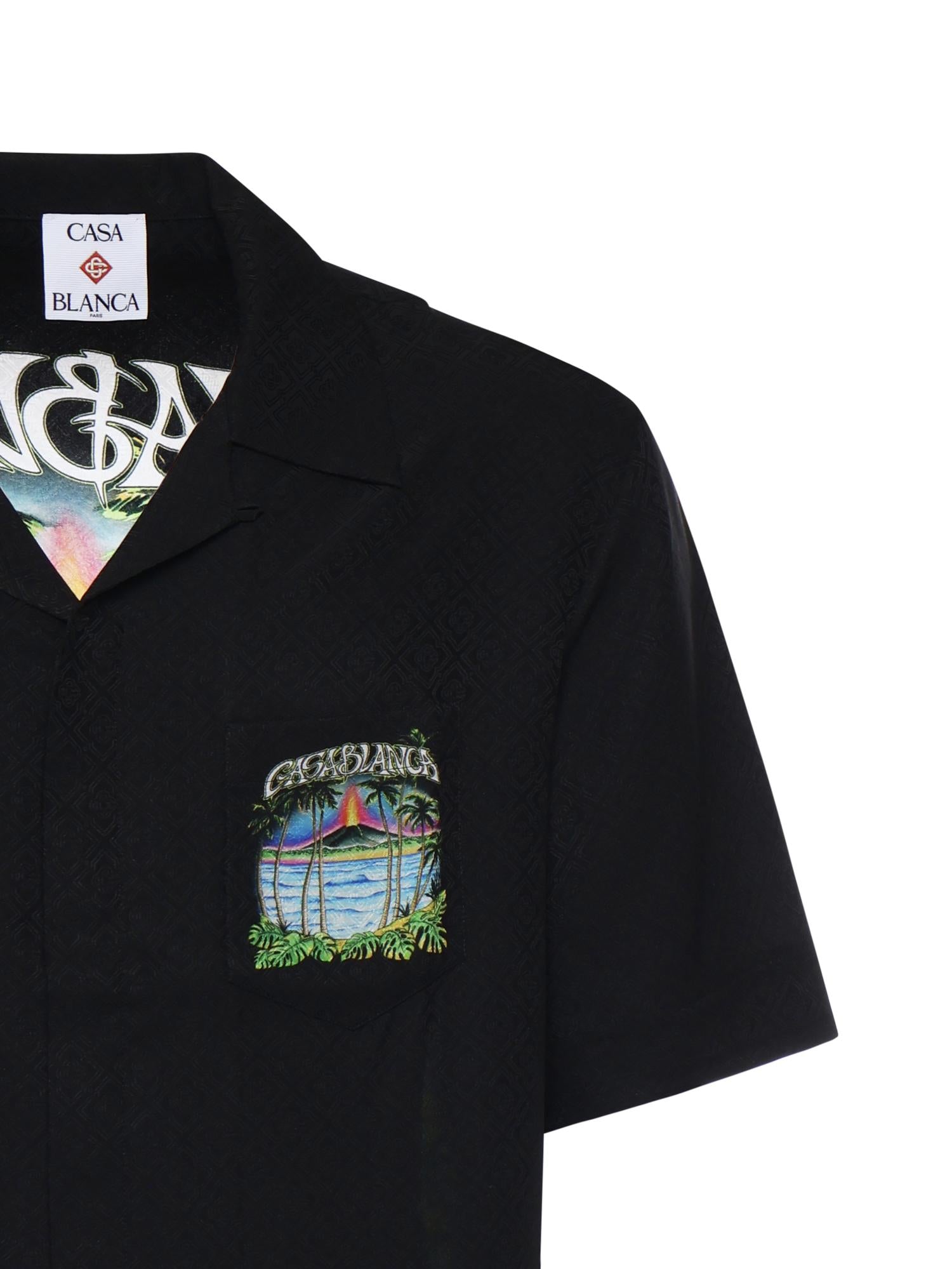 Camicia Volcano in seta MSP26SH003 09 CASABLANCA 