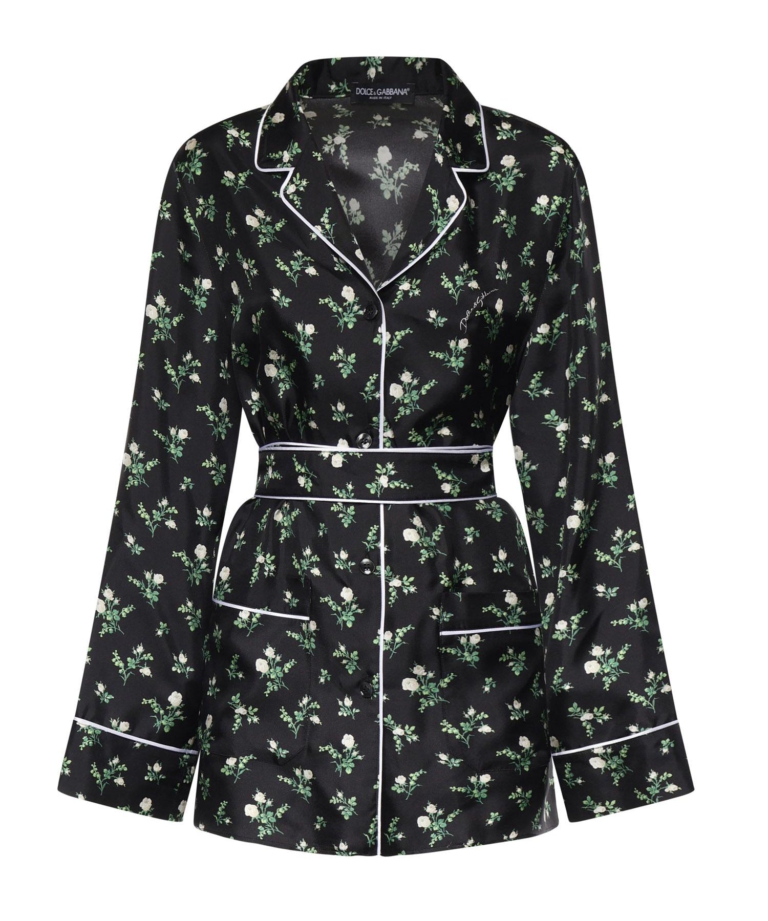Camicia con stampa Roselline e Mughetti F5I89T IS13GHX6CB DOLCE & GABBANA 
