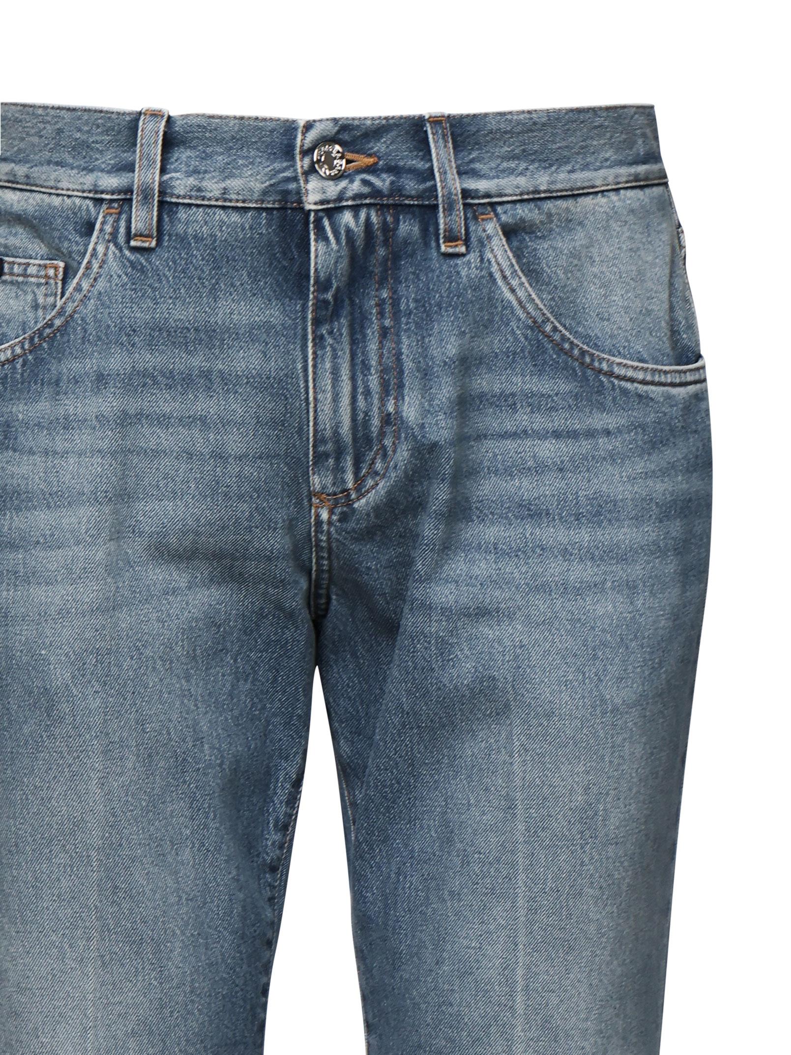 Jeans modello Classic cinque tasche in cotone con abrasioni GP02XD G8MG8S9001 DOLCE & GABBANA 