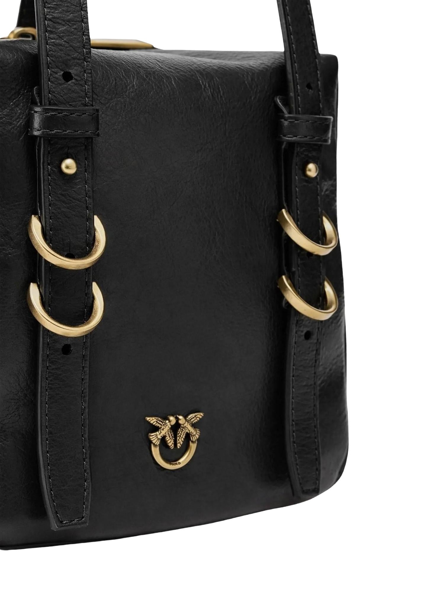 Borsa a tracolla Cubic Bag in pelle shiny 106465 A315Z99Q PINKO 