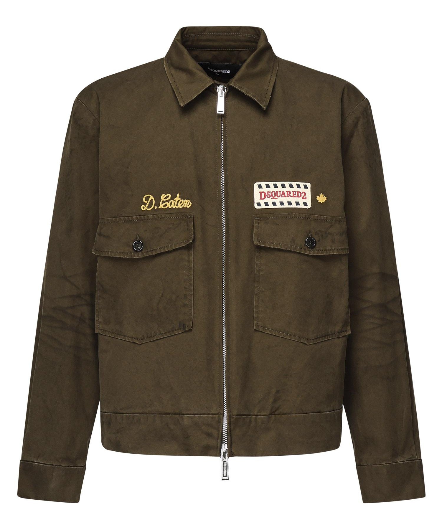 Giacca con zip e logo<BR/> S74AM1581 S41794728 DSQUARED2 