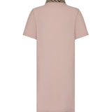 Abito stile polo in cotone con collo Check 8118956 C5901 BURBERRY 