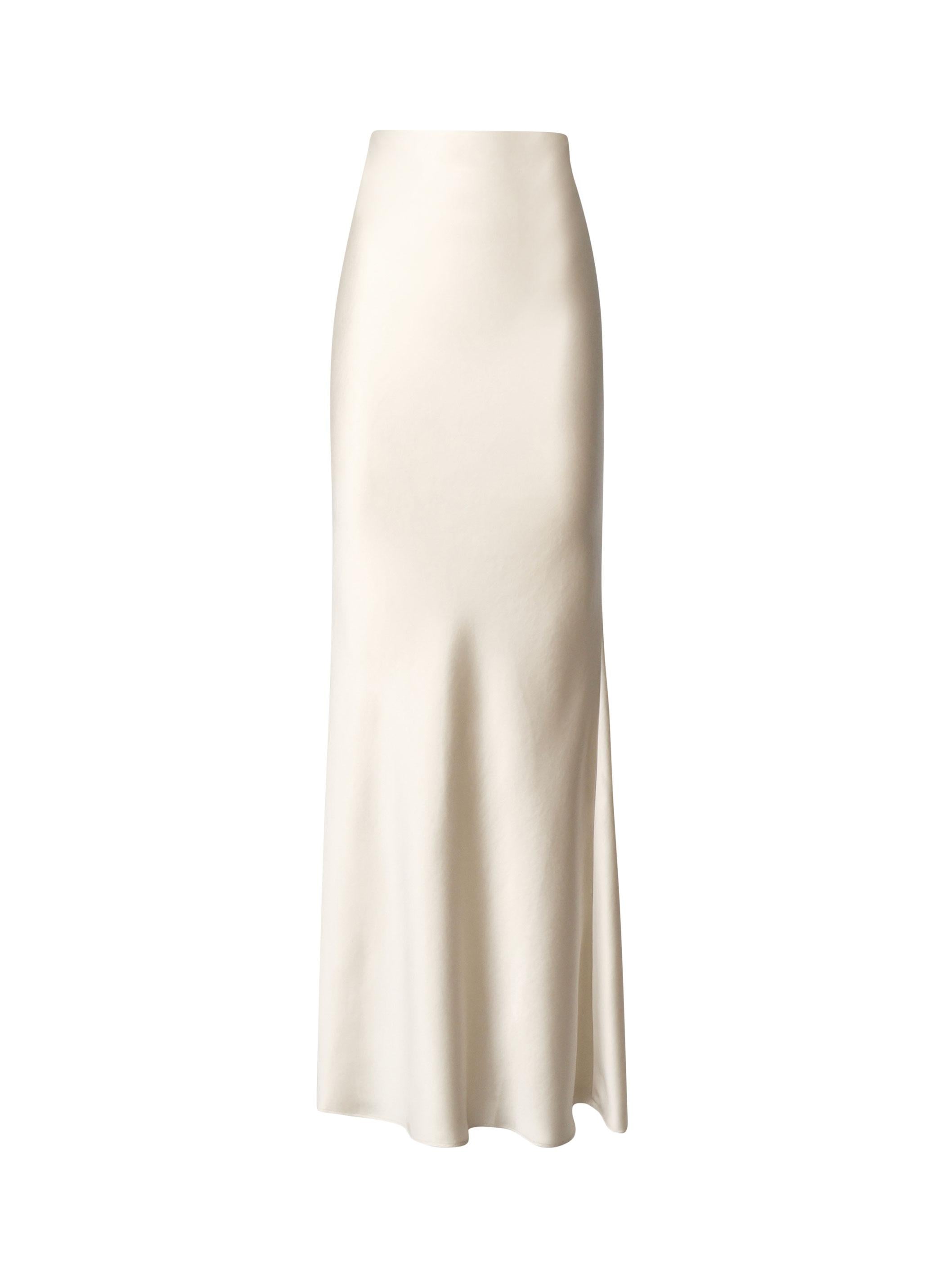Gonna lunga in raso T170351A TNP229IVORY THE ANDAMANE 