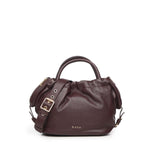 Borsa in pelle con logo<BR/> BIBP9E702 PRUGNA BIASIA 