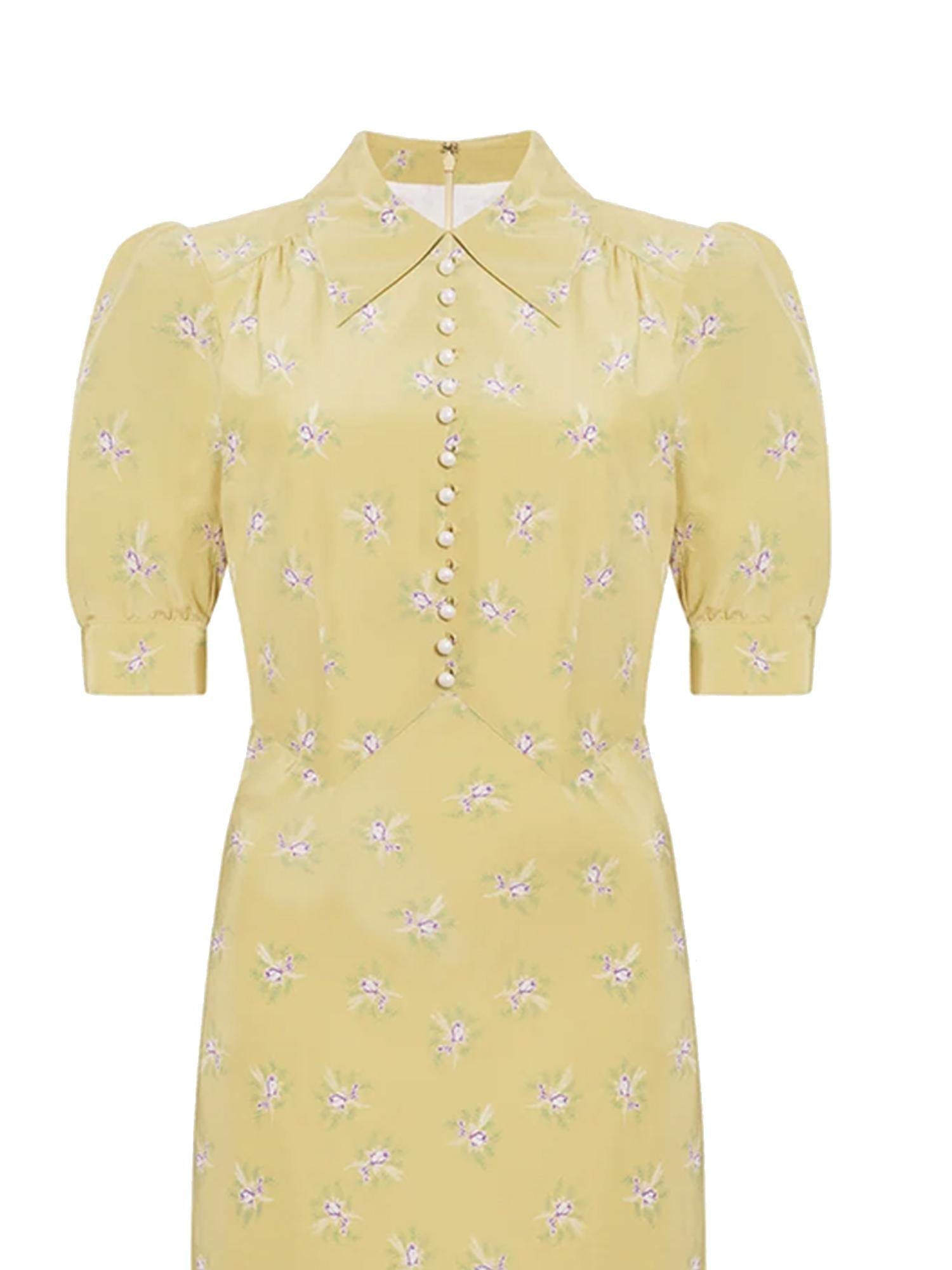 Abito midi con stampa floreale FABX3598F4726 1792 ALESSANDRA RICH 