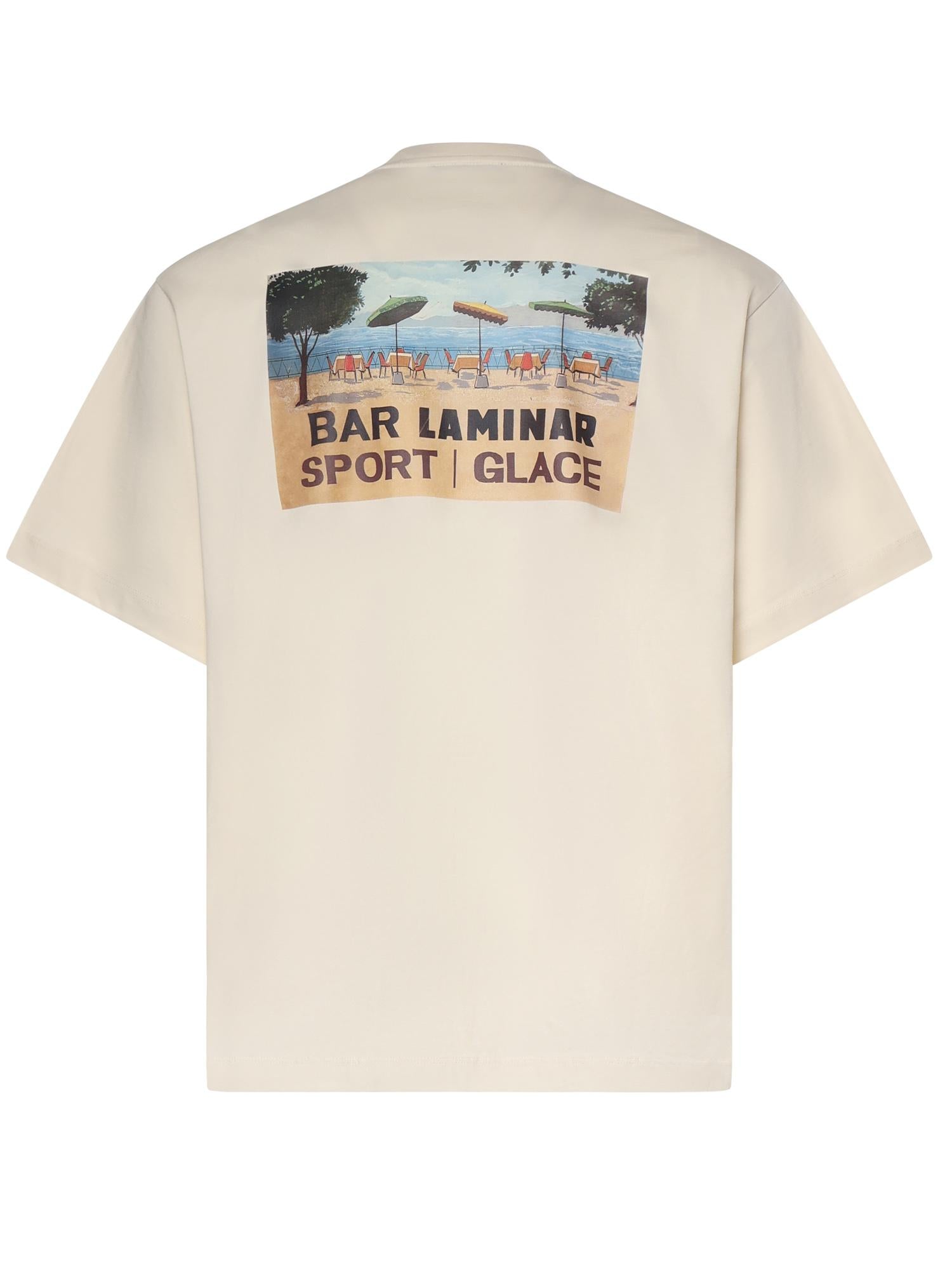 T-shirt in compact jersey con stampa JG00079UL 520001200 LAMINAR 