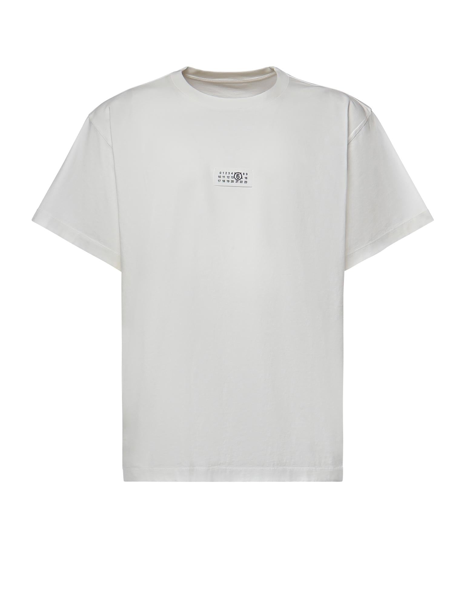 T-shirt Numeric in jersey con logo SH0GC0071 M20258101 MM6 Maison Margiela 