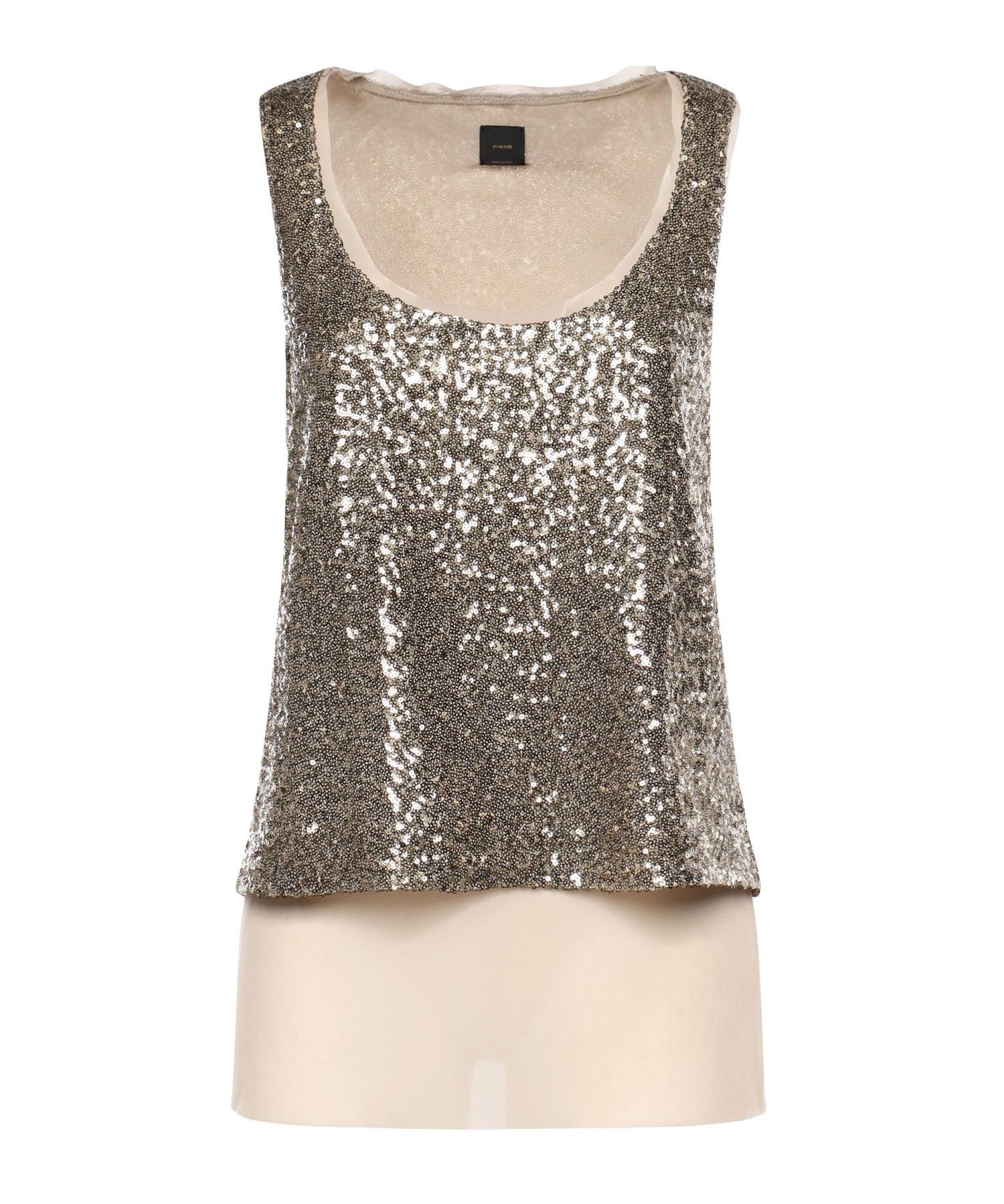 Canotta full paillettes 107743 A3ODH55 PINKO 
