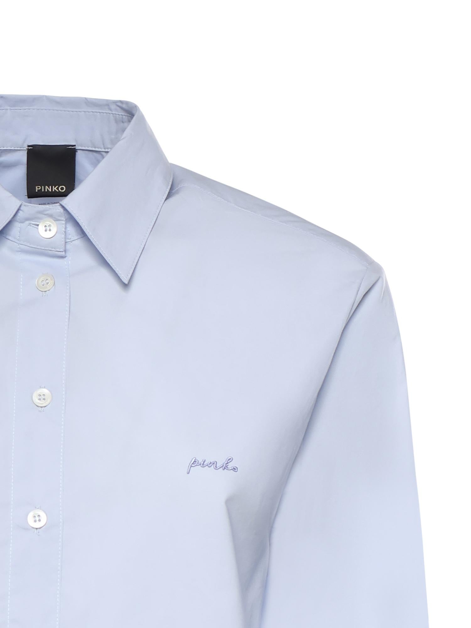 Camicia boxy in popeline 106248 A32LG50 PINKO 