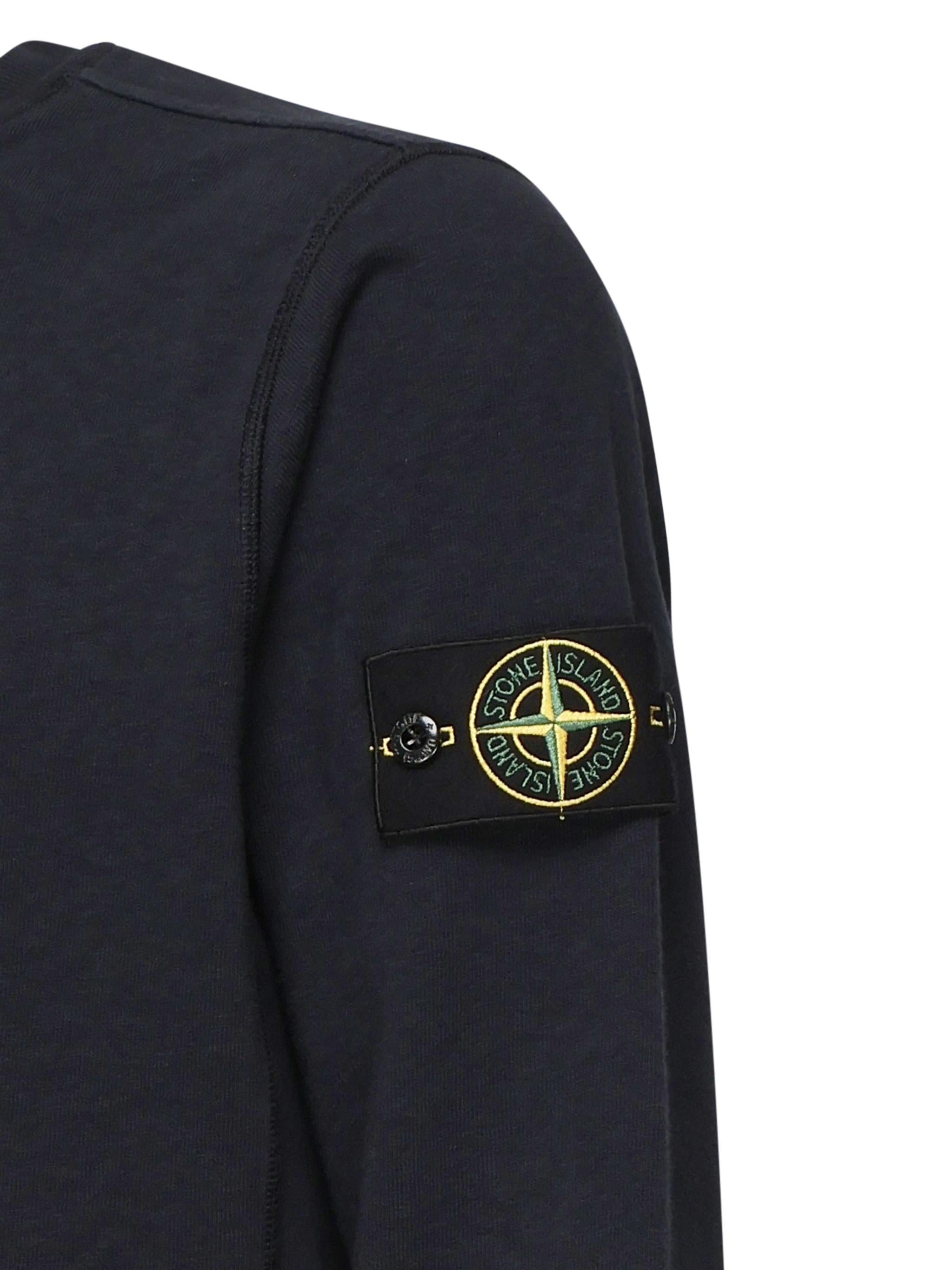 Felpa girocollo con effetto fiammato<BR/> K1S156100020 S0060V0020 STONE ISLAND 