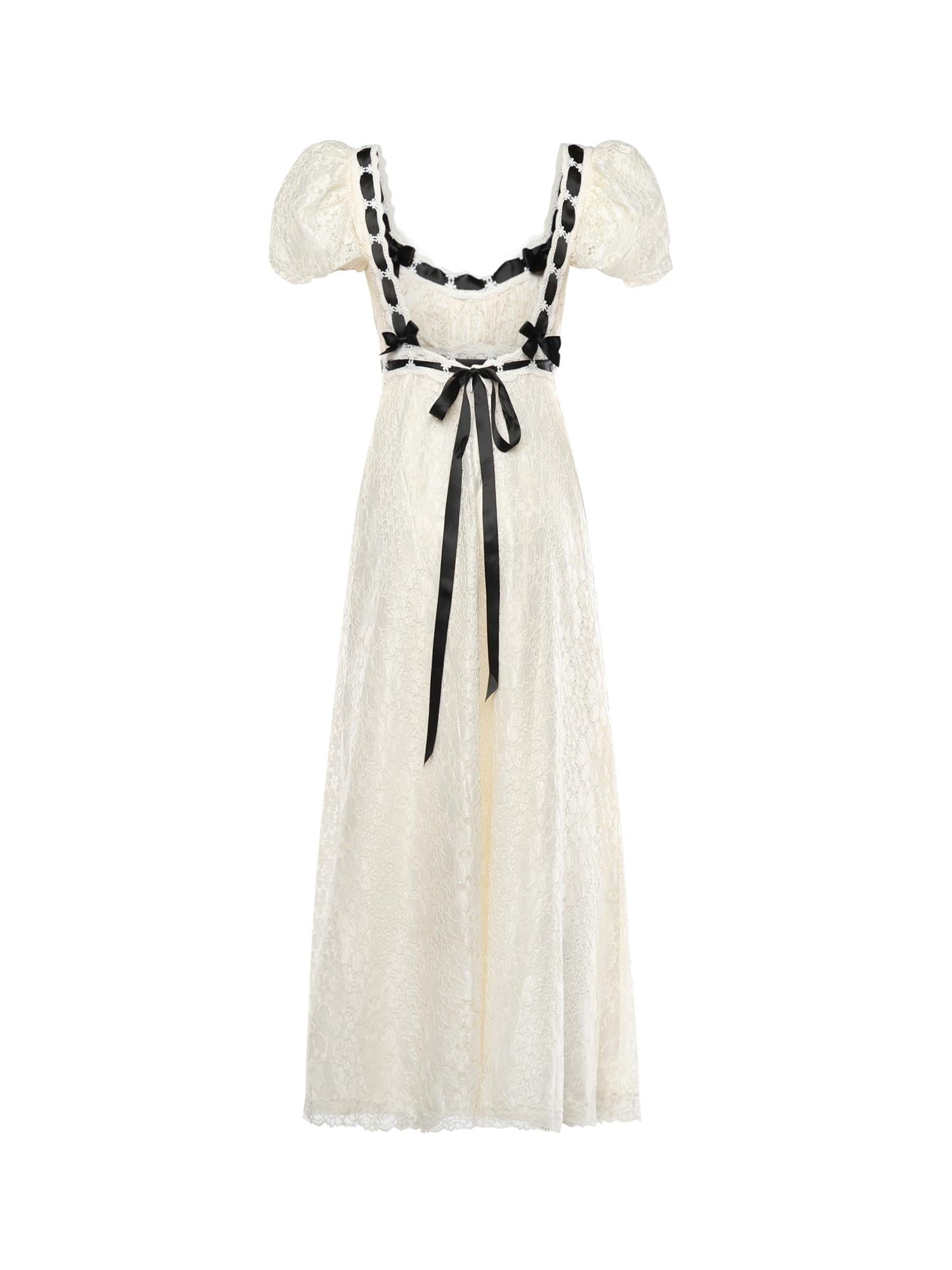 Abito lungo in pizzo CD3967 CREAM FOR LOVE & LEMONS 