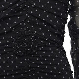 Abito in chiffon a pois 115224 000 ROTATE 