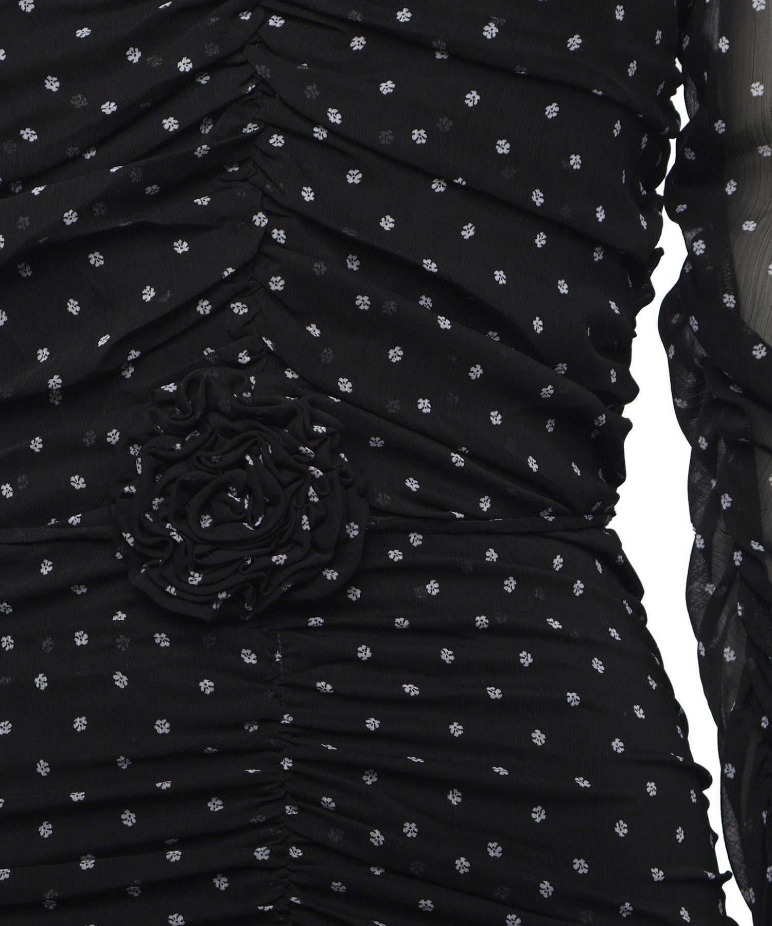 Abito in chiffon a pois 115224 000 ROTATE 