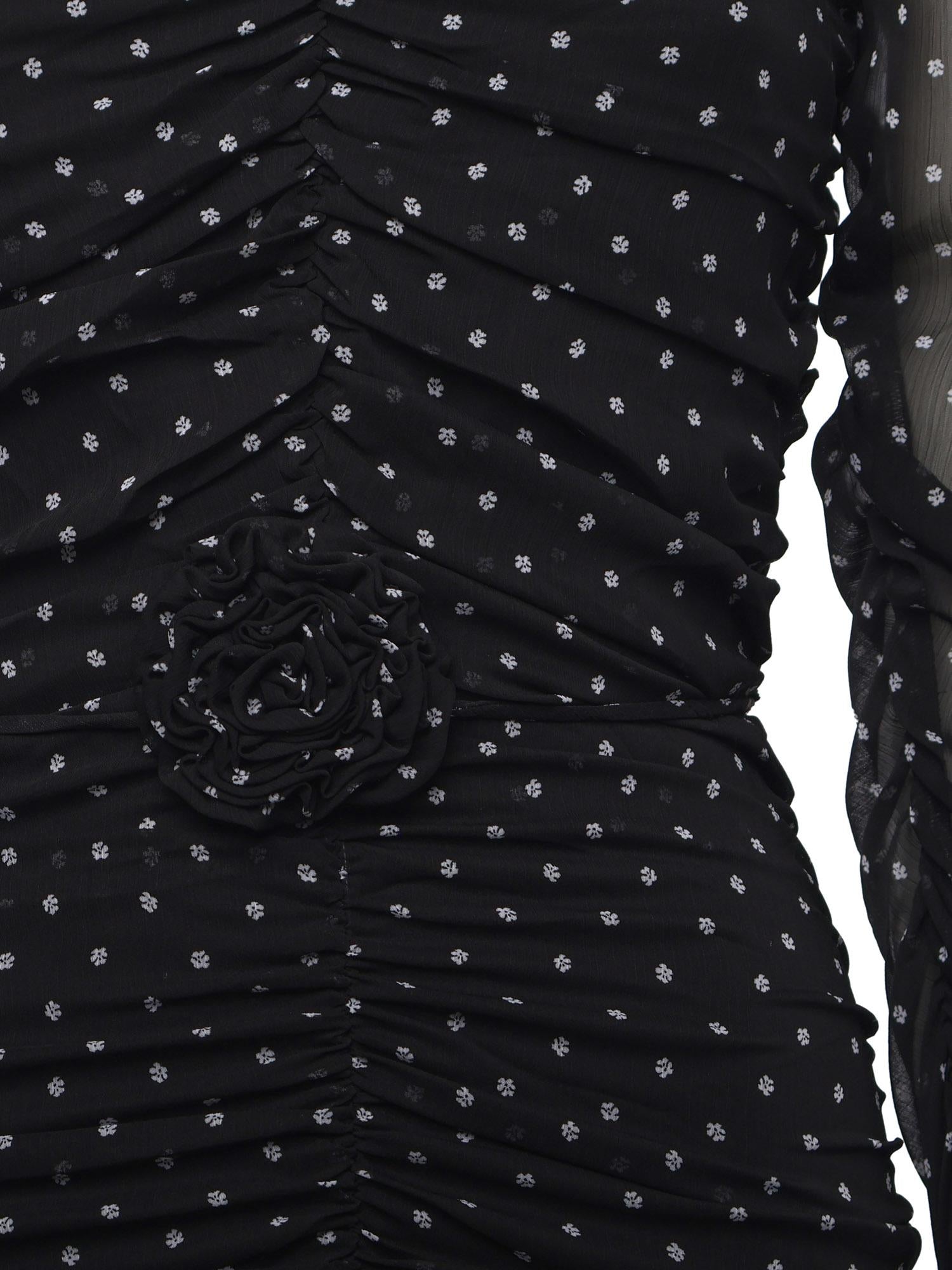 Abito in chiffon a pois 115224 000 ROTATE 