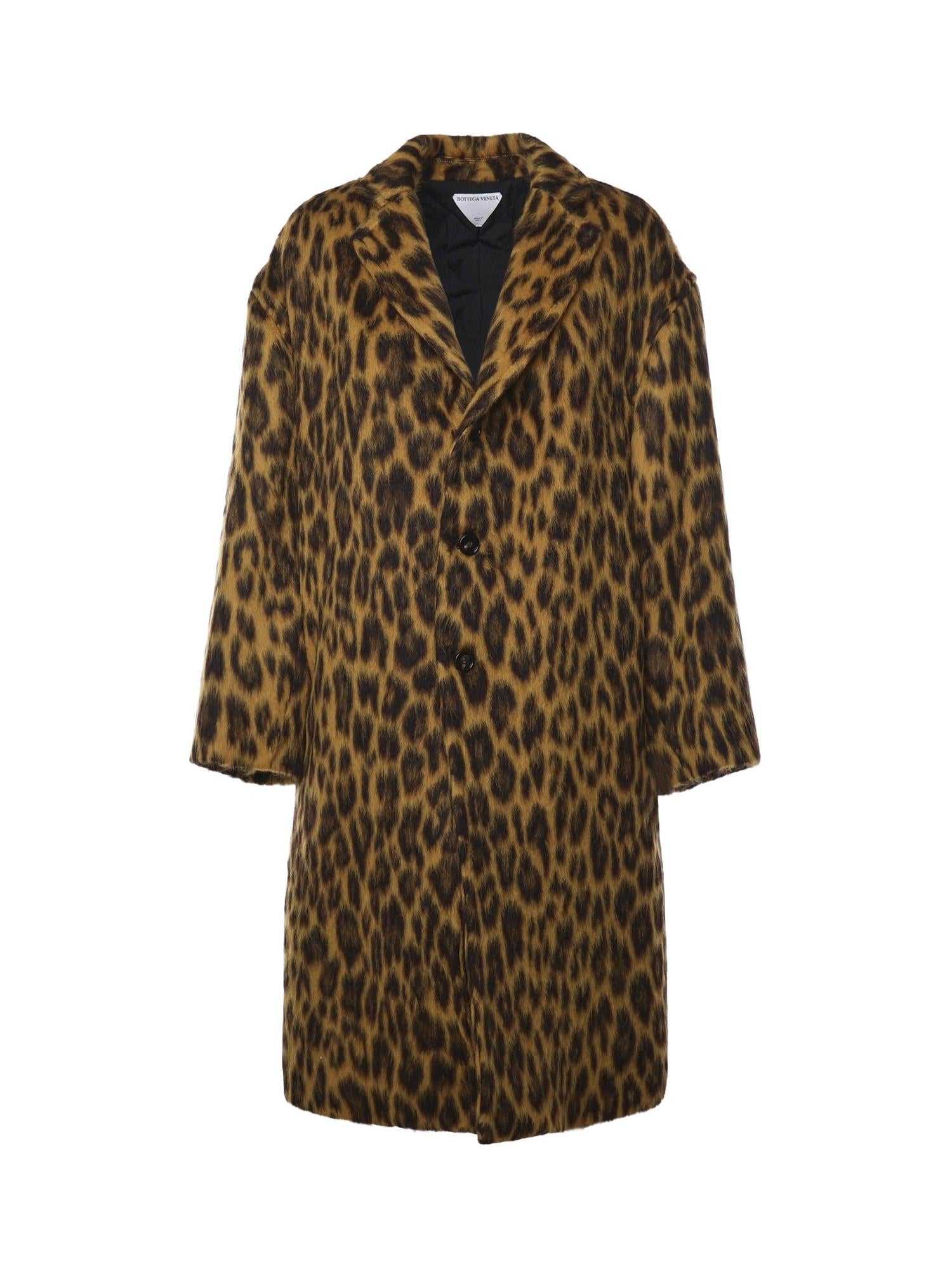 Cappotto animalier in alpaca e lana 845602 V4YP02712 BOTTEGA VENETA 