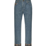 Jeans dritti con risvolti Check 8116361 A1322 BURBERRY 
