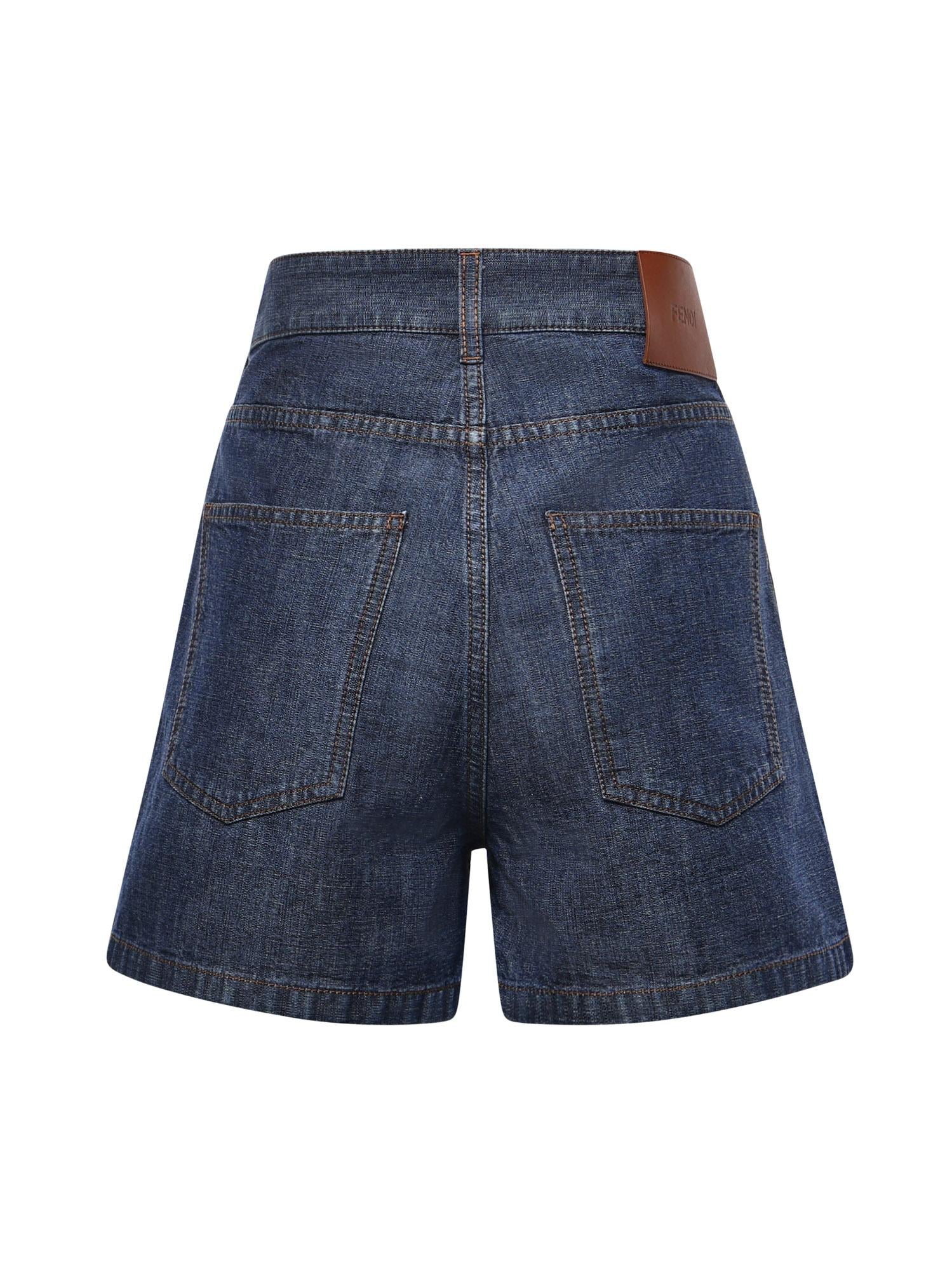 Short in denim FLP861 AW8HF0QB0 FENDI 